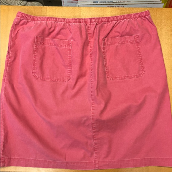 LL Bean sun washed canvas skirt, size XL, washed red. - Picture 2 of 5